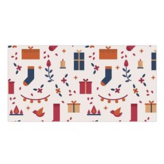 Christmas-gifts-socks-pattern Satin Shawl 45  X 80  by nate14shop