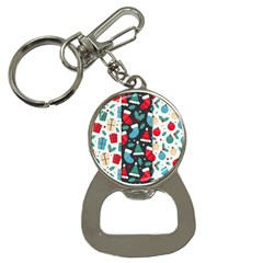 Pack-christmas-patterns Bottle Opener Key Chain by nate14shop