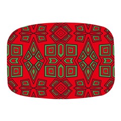 Abstract Pattern Geometric Backgrounds Mini Square Pill Box by Eskimos
