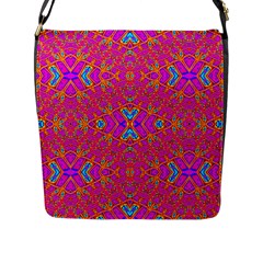 Pink Party Flap Closure Messenger Bag (l) by Thespacecampers