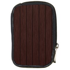 Wood Dark Brown Compact Camera Leather Case by nate14shop