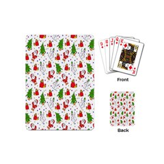 Hd-wallpaper-christmas-pattern-pattern-christmas-trees-santa-vector Playing Cards Single Design (mini) by nate14shop