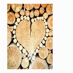 Wooden Heart Small Garden Flag (two Sides) by nate14shop