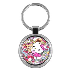 Hello-kitty-001 Key Chain (round) by nate14shop