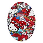 Hello-kitty-003 Oval Ornament (Two Sides)