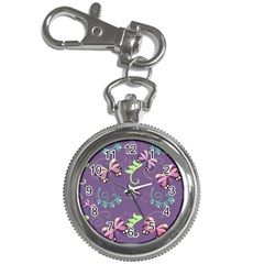 Background-butterfly Purple Key Chain Watches by nate14shop