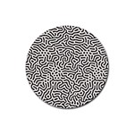 Animal-seamless-vector-pattern-of-dog-kannaa Rubber Coaster (Round)