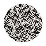 Animal-seamless-vector-pattern-of-dog-kannaa Round Ornament (Two Sides)