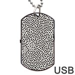 Animal-seamless-vector-pattern-of-dog-kannaa Dog Tag USB Flash (Two Sides)