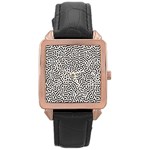Animal-seamless-vector-pattern-of-dog-kannaa Rose Gold Leather Watch 