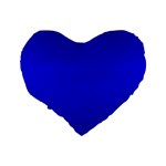 Background-blue Standard 16  Premium Flano Heart Shape Cushions Back