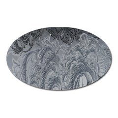 Ice Frost Crystals Oval Magnet by artworkshop