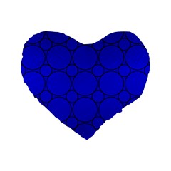 Background-blue Standard 16  Premium Flano Heart Shape Cushions by nate14shop