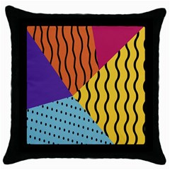 Background-lines-callor Throw Pillow Case (black) by nate14shop