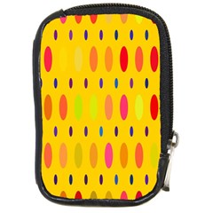 Banner-polkadot-yellow Compact Camera Leather Case by nate14shop