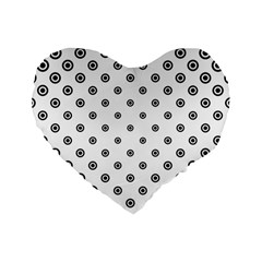 Circle Standard 16  Premium Flano Heart Shape Cushions by nate14shop