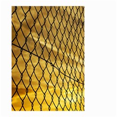 Chain Link Fence Sunset Wire Steel Fence Small Garden Flag (two Sides) by artworkshop