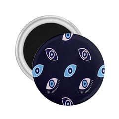 Eyes Evil Eye Blue Pattern Design 2 25  Magnets by artworkshop