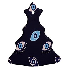 Eyes Evil Eye Blue Pattern Design Ornament (christmas Tree)  by artworkshop
