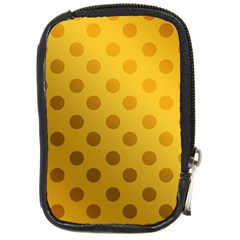 Gold-polkadots Compact Camera Leather Case by nate14shop