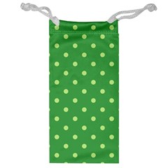Polka-dots-green Jewelry Bag by nate14shop