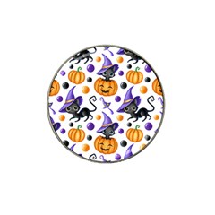 Halloween Cat Pattern Hat Clip Ball Marker (4 Pack) by designsbymallika