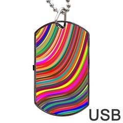 Abstract-calorfull Dog Tag Usb Flash (two Sides) by nate14shop