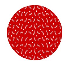 Christmas Pattern,love Red Mini Round Pill Box by nate14shop