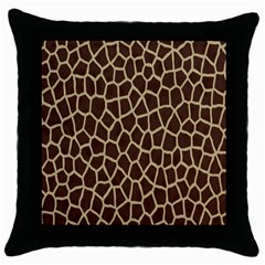 Giraffe Throw Pillow Case (black) by nate14shop