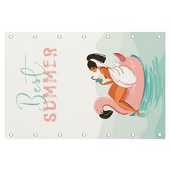 Summer Pink Lamingo Float Ocean Banner And Sign 6  X 4  by NiOng