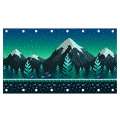 Pixel Mounains Banner And Sign 7  X 4  by NiOng