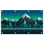 Pixel mounains Banner and Sign 7  x 4  Front