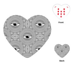 Eye Pattern Playing Cards Single Design (heart) by designsbymallika