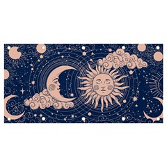 Crescent Moon And Sun Banner And Sign 4  X 2 