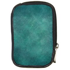 Dark Green Abstract Compact Camera Leather Case by nateshop