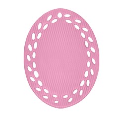 Background Pink Modern Oval Filigree Ornament (two Sides) by nateshop