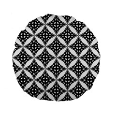 Pattern-black Standard 15  Premium Flano Round Cushions