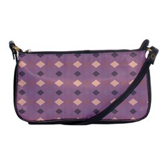 Pattern-puple Box Shoulder Clutch Bag by nateshop