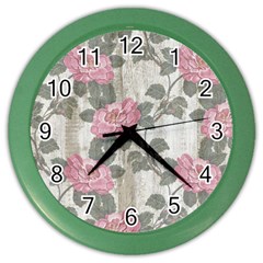 Roses,paint Color Wall Clock