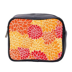 Background Colorful Floral Mini Toiletries Bag (two Sides) by artworkshop