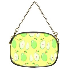 Apple Pattern Green Yellow Chain Purse (two Sides) by artworkshop
