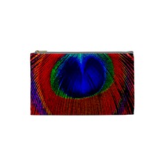 Peacock Plumage Fearher Bird Pattern Cosmetic Bag (small) by Sapixe