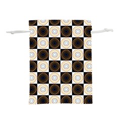 Illustration Checkered Pattern Decoration Lightweight Drawstring Pouch (l) by Sapixe