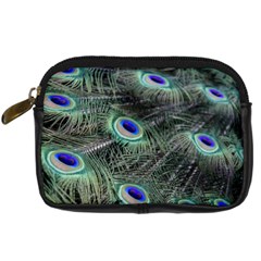 Plumage Peacock Feather Colorful Digital Camera Leather Case by Sapixe