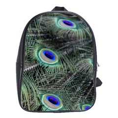 Plumage Peacock Feather Colorful School Bag (large) by Sapixe