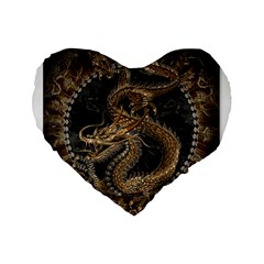 Dragon Pentagram Standard 16  Premium Flano Heart Shape Cushions by Sapixe