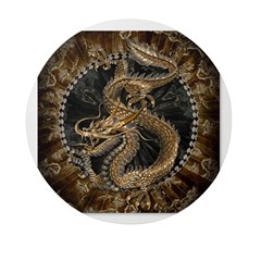 Dragon Pentagram Mini Round Pill Box by Sapixe