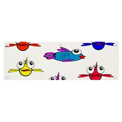 Fish Swim Cartoon Funnycute Banner And Sign 6  X 2 