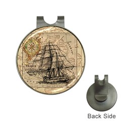 Ship Map Navigation Vintage Hat Clips With Golf Markers