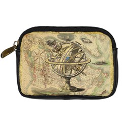 Map Compass Nautical Vintage Digital Camera Leather Case by Sapixe